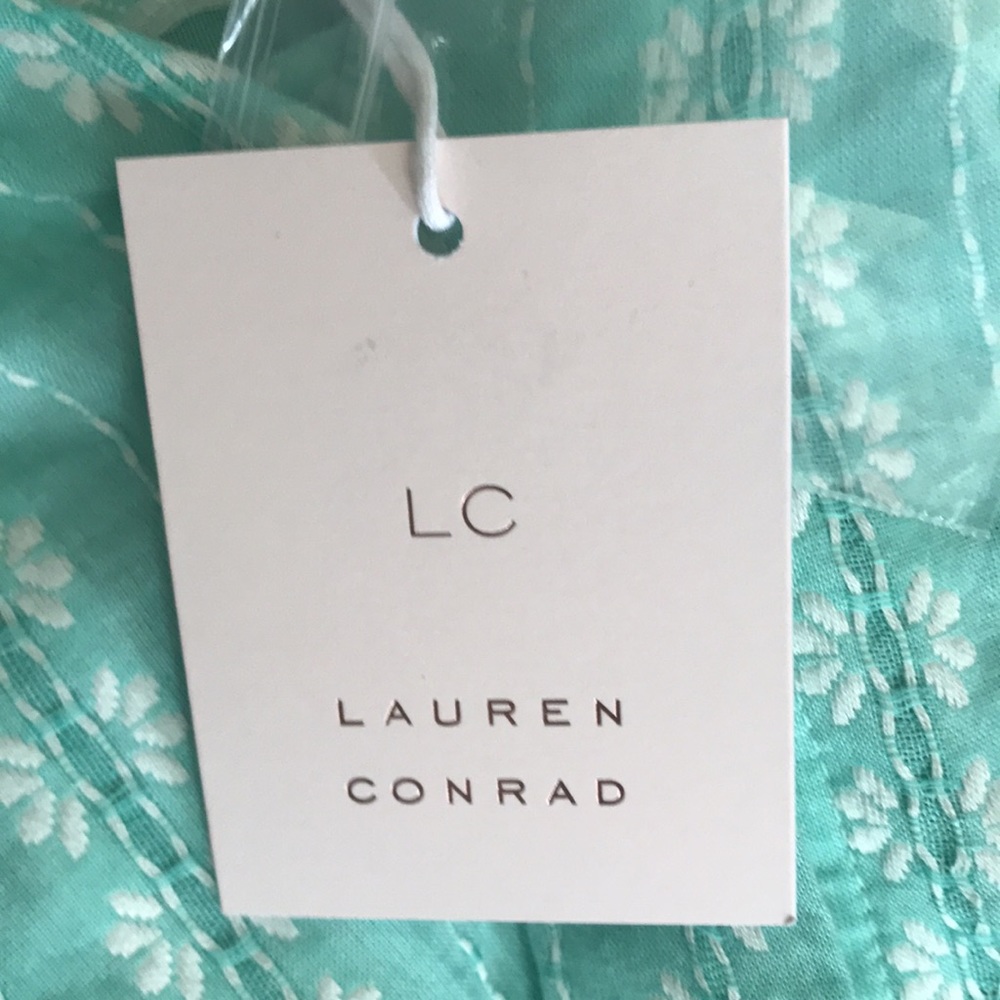 NWT LC Valez Aqua Dolman Sleeve Button Down Top - Picture 4 of 4